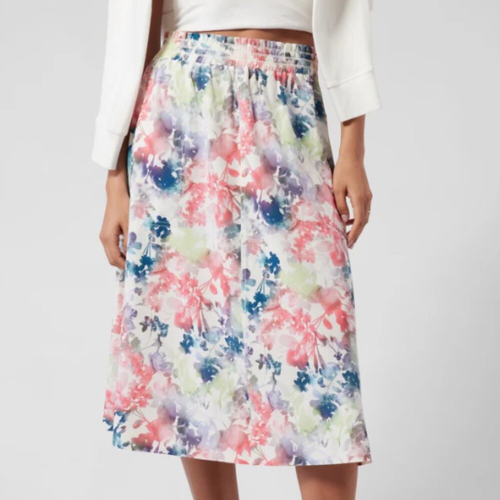 Athleta Savannah Skirt — Lumen Floral Cream, Size L